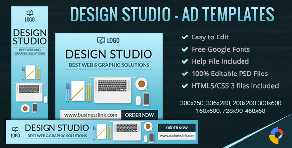 GWD | Web & Graphic Design Studio Ad Banners - 7 Sizes