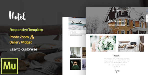 Hotel - Adobe Muse CC Responsive Template + Gallery Widget