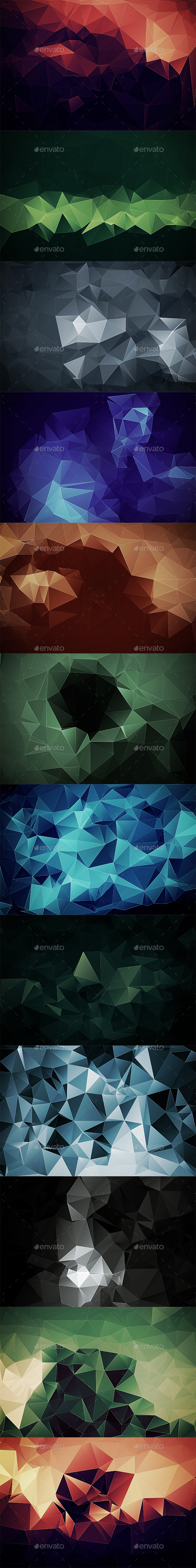 Abstract Polygonal Backgrounds Vol7