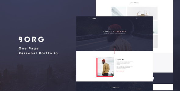Borg - One Page Personal Portfolio