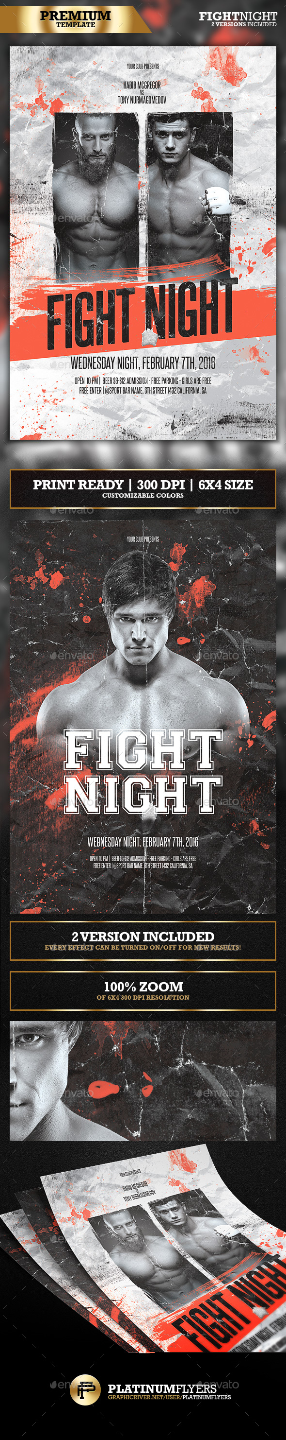 Graphicriver MMA / Fight Night / Boxing Fight Flyer / UFC 19453715