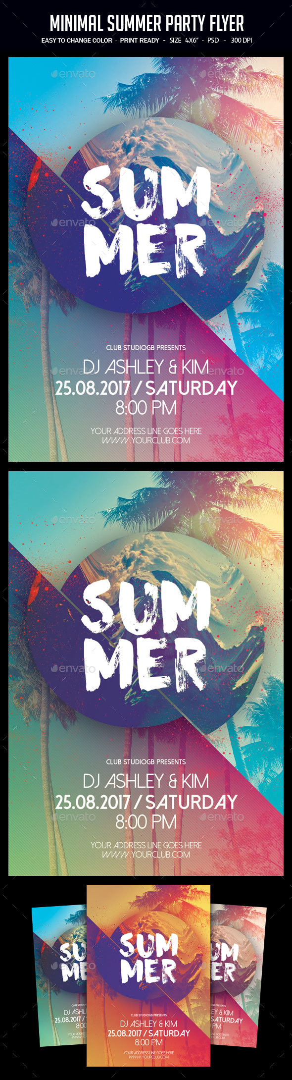 Minimal Summer Party Flyer