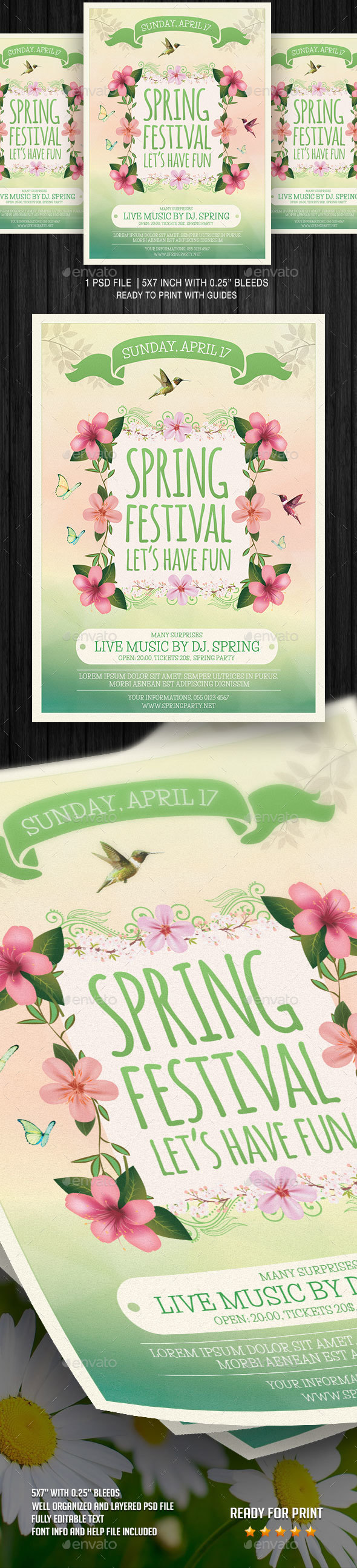 Spring Festival Flyer Template