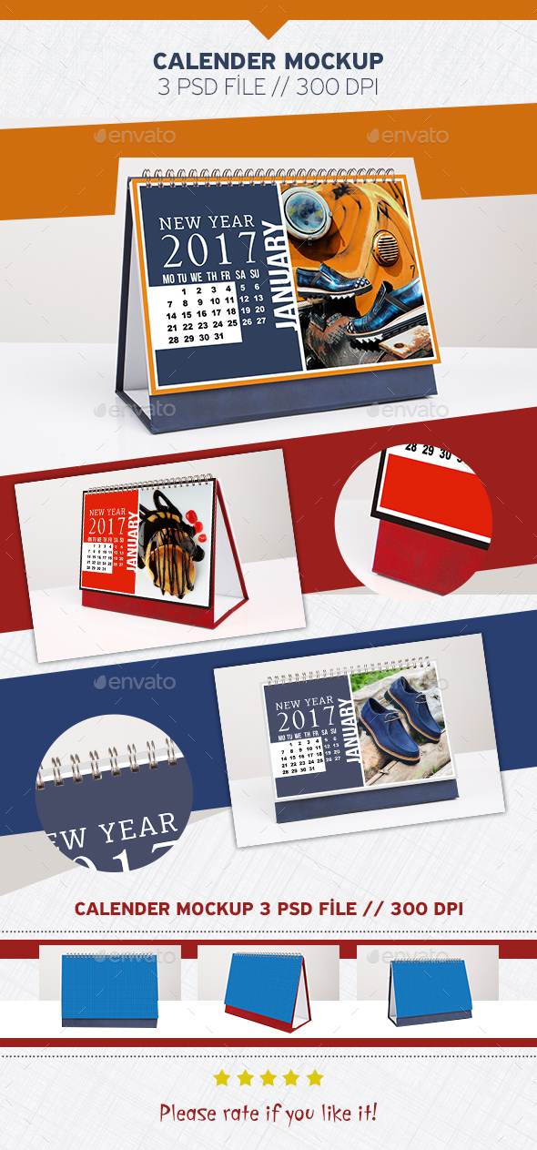 Desk Calendar Mockups