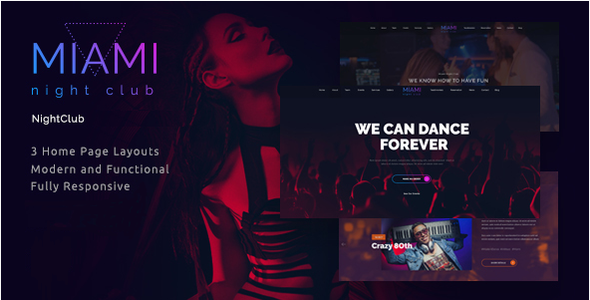 Miami - Night Club Responsive HTML Template