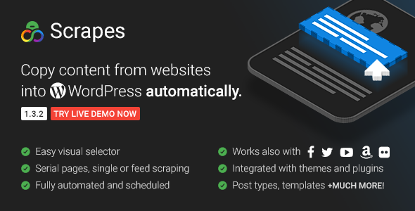 Scrapes - Automatic web content crawler and auto post plugin for WordPress