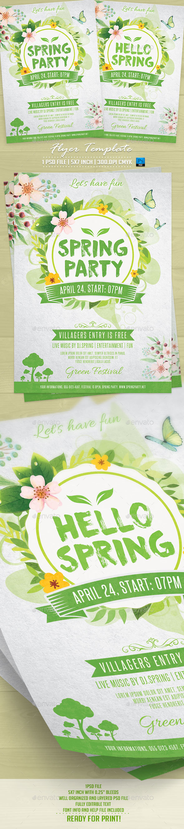 Spring Party Flyer Template v2