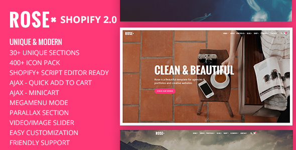 Rose - Onepage Responsive Multi-Purpose Shopify Theme