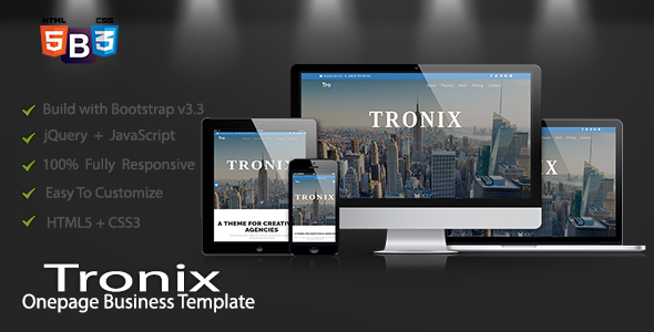 Tronix - Onepage Business Template