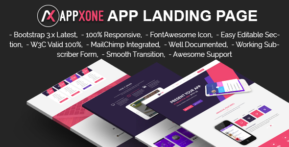APPXONE - Apps & Digital Product Landing Template