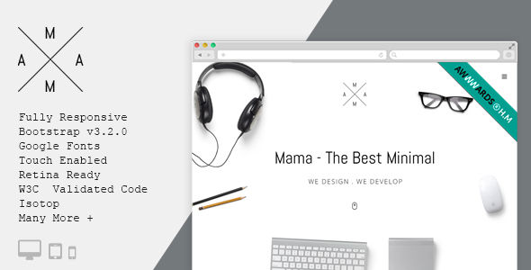 Mama - Creative, Minimal, Responsive Portfolio HTML5 Template