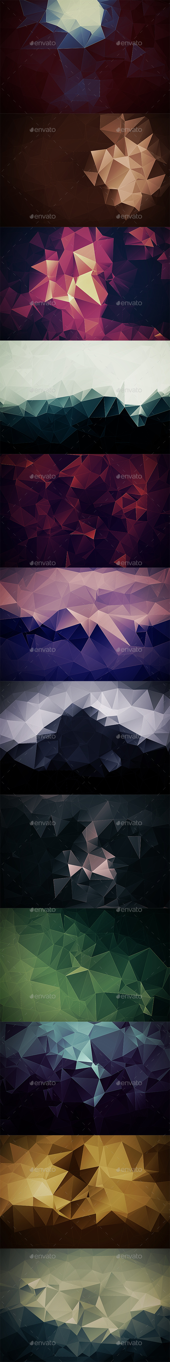 Abstract Polygonal Backgrounds Vol10