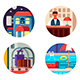 Hotel Service Icons Set