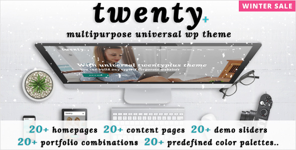 Twentyplus is a multipurpose universal theme based on Visual Composer. Visual Composer plugin is a page builder, this means that you do not need to know WordPr