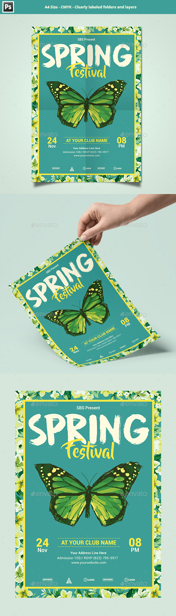 Spring Party Flyer Template