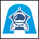 Astronaut A Letter Logo