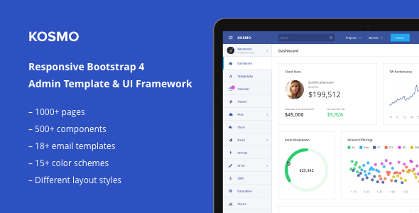 Kosmo - Multi Purpose Responsive Bootstrap 4 Admin Template & UI Framework