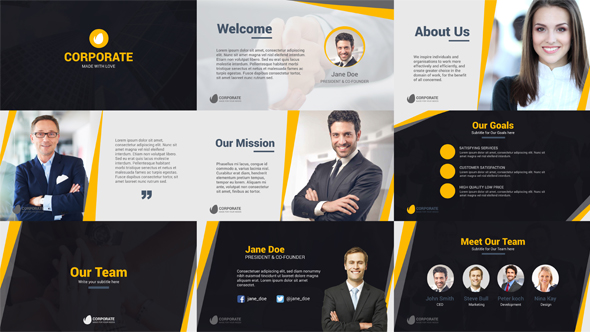 free download template company profile after effect