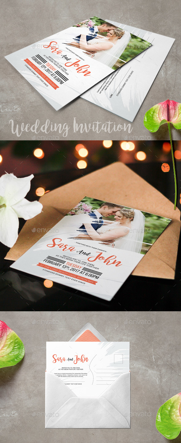 Graphicriver Wedding Invitation 19512453