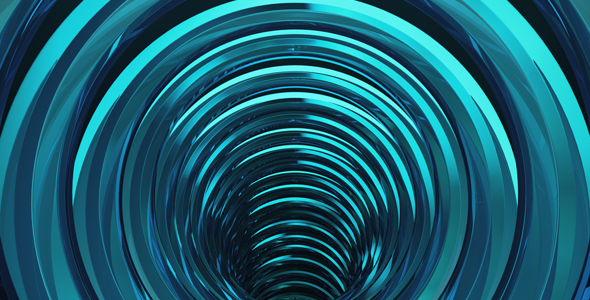 Videohive Metal Rings Tunnel Background 19528282