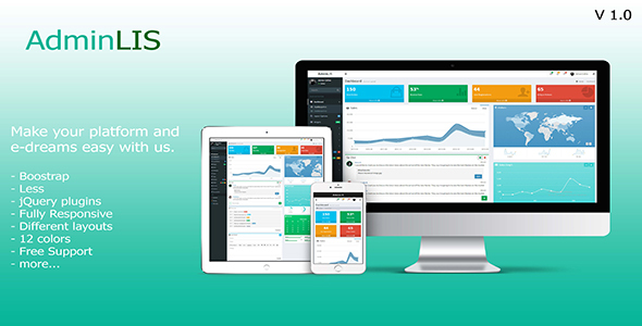 AdminLIS - Responsive Bootstrap Admin Dashboard Template