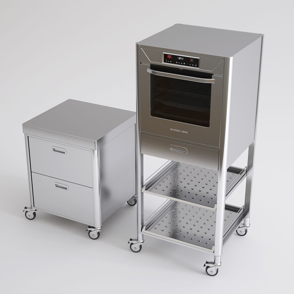 3docean Alpes Inox Kitchen Furniture and Appliances 19531883