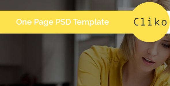 Cliko - One Page Portfolio PSD Template