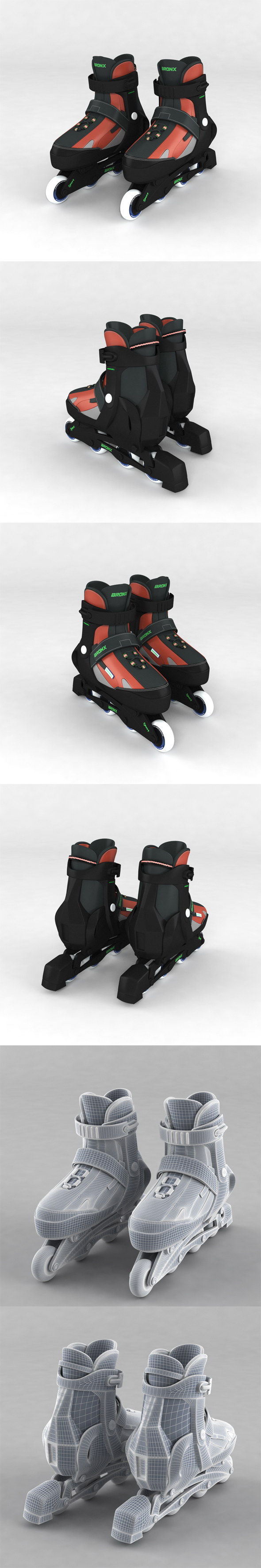 3docean Inline Roller Skates 19548385