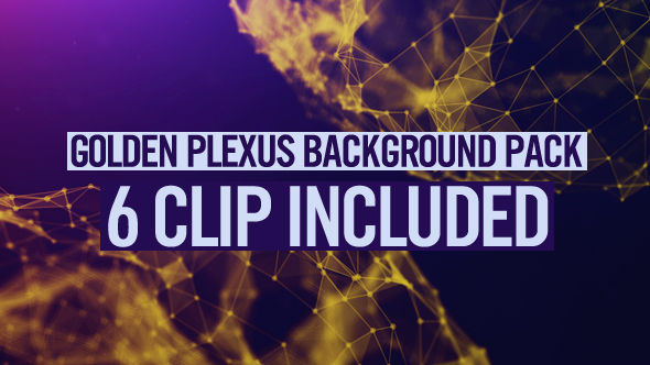 Videohive Golden Plexus Background Pack 19553651