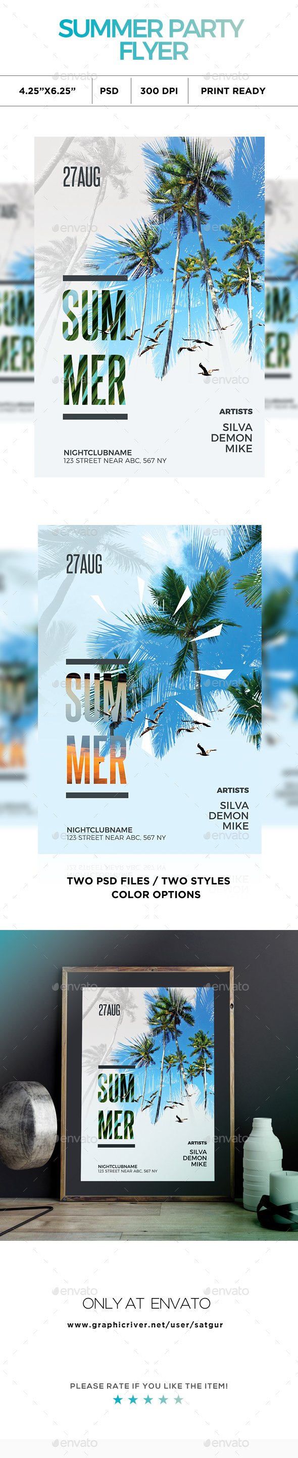 Beach Summer Party Flyer