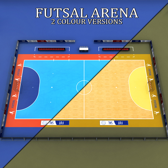 Futsal court arena soccer - 3DOcean Item for Sale