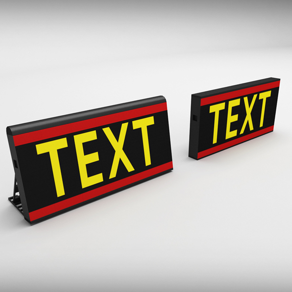Stadium advertising board LED electronic low poly - 3DOcean Item for Sale