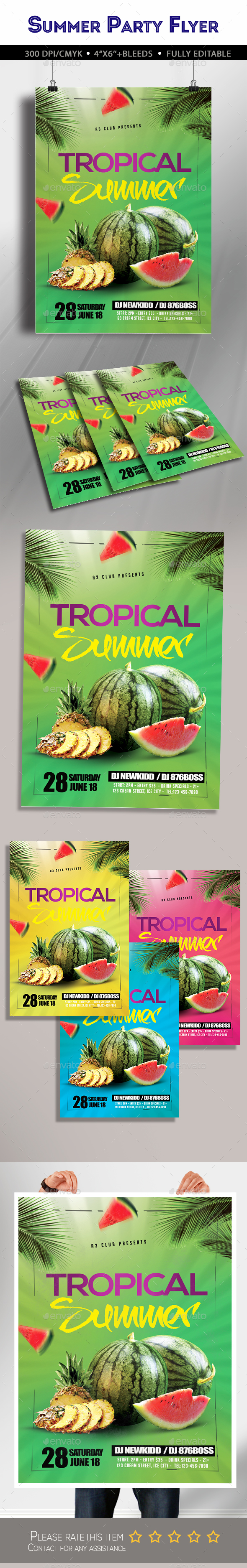 Tropical Summer Party Flyer