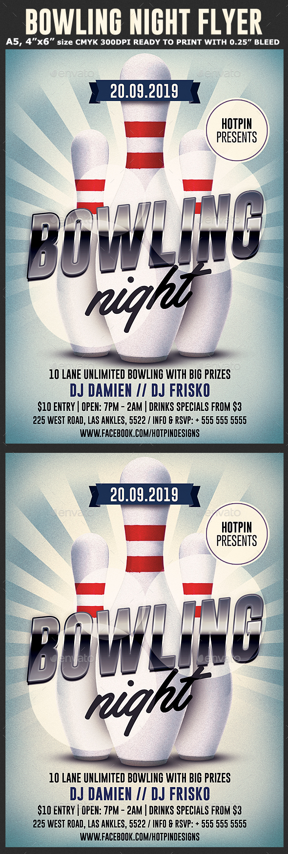 Bowling Night Flyer Template