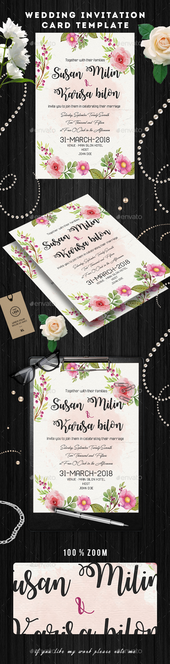 Wedding Invitation Card Flyer