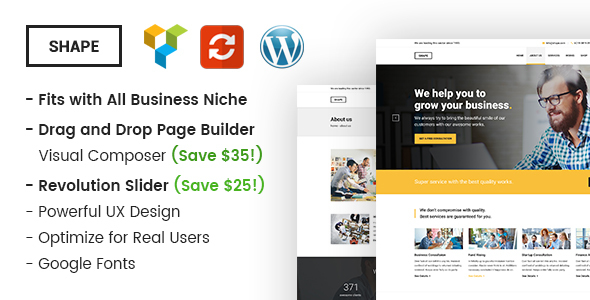 Shape - Ultimate Business, Finance & Consultation WordPress Theme