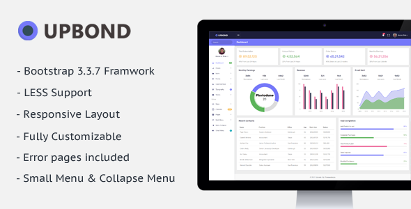 Upbond - Responsive Admin Dashboard Template
