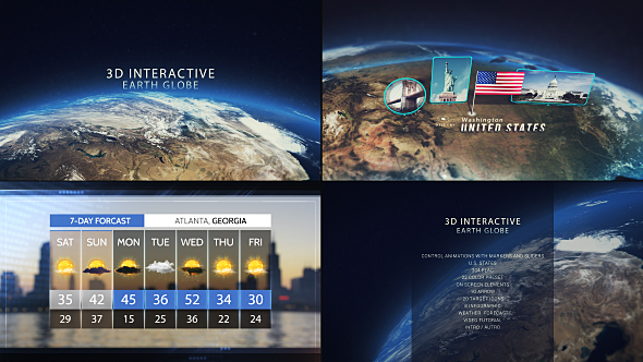 3d Interactive Earth Globe After Effects Template Videohive 19581834 Ae Templates Videohive 3d Globe After Effects Template