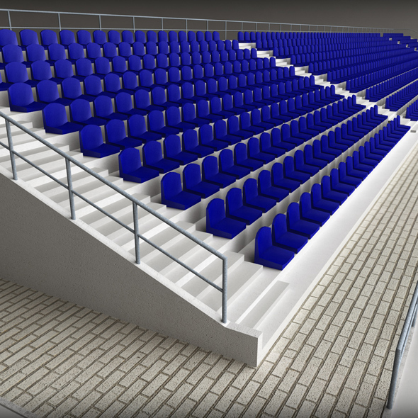 Stadium Concrete Seating Tribune - 3DOcean Item for Sale