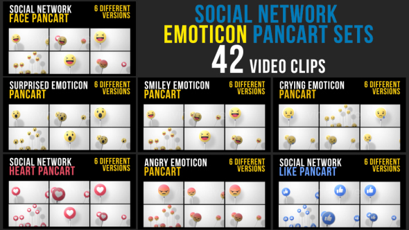 Videohive Social Media Icons Pancarts 19586932