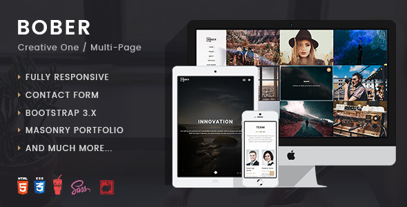 BOBER | Creative Responsive minimalistic HTML Template