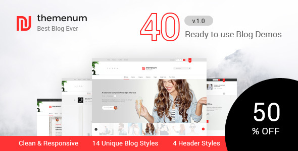 Themenum - Blog HTML Template with 40+ Demos