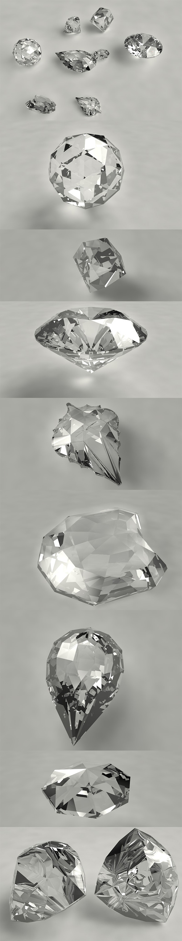 3DOcean Diamond 3D Model Set 19595814
