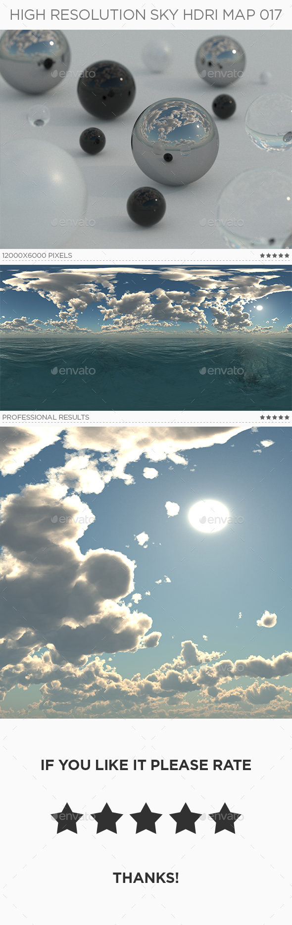 High Resolution Sky HDRi Map 017 - 3DOcean Item for Sale