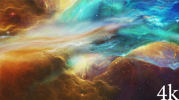 Videohive Colorful Abstraction of the Cosmic Nebula in the Vast Space 19598091