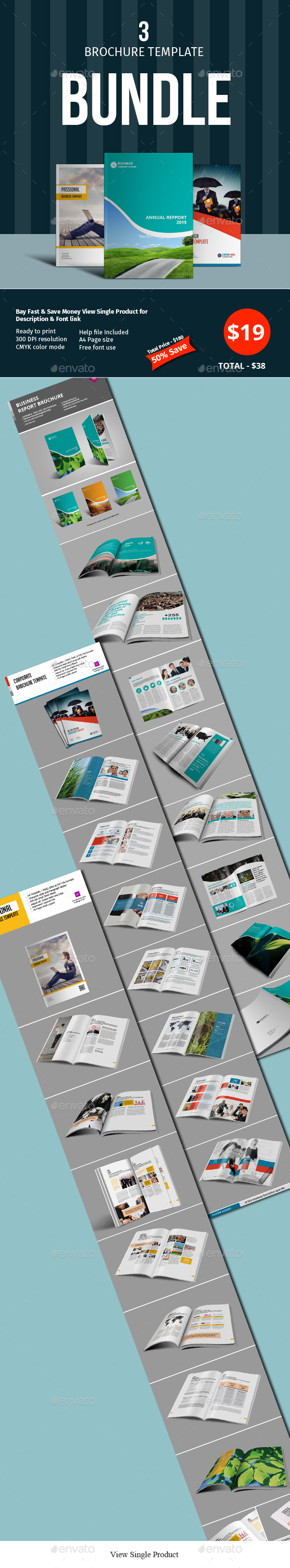 Graphicriver 16 Pages 3 Brochure Template Bundle 19601760