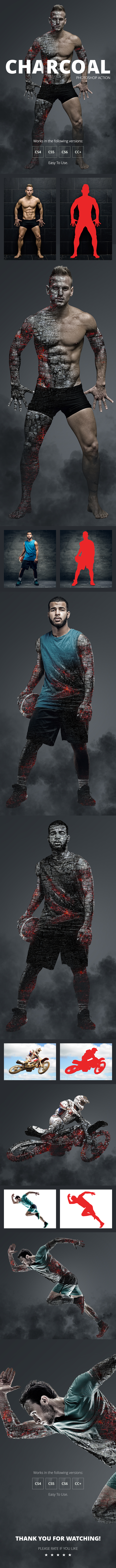 Graphicriver Charcoal Photoshop Action 19604908