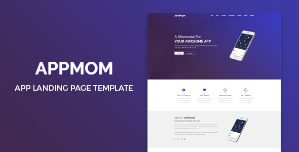 Appmom – Multipurpose Landing Page Template