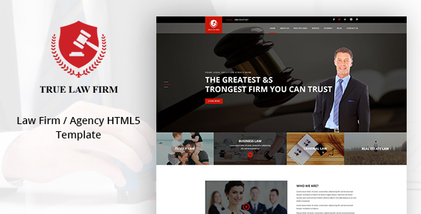 Themeforest TRUE LAW - Law Firm / Agency Template 19606480