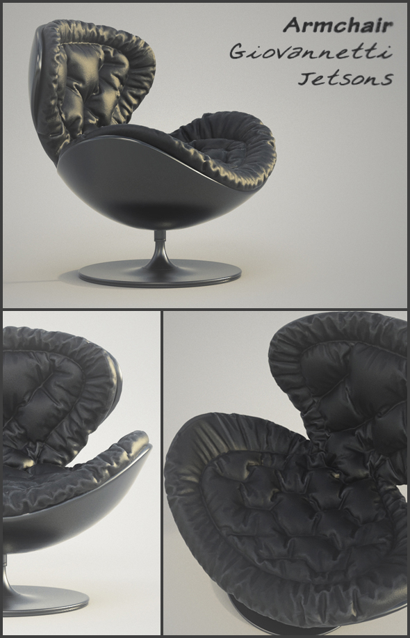 3DOcean Armchair Giovannetti Jetsons Black 19607422 3DOcean Armchair Giovannetti Jetsons Black 19607422